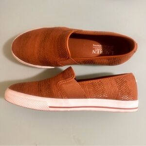Ralph Lauren Jinny Woven Slip-On Sneaker - Gently Used - 7 but fits like 6.5
